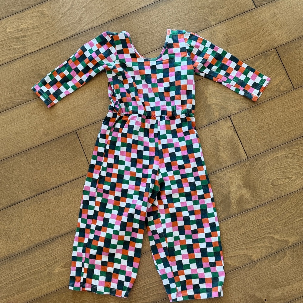 Colorful Checkered Kids Casual Dress